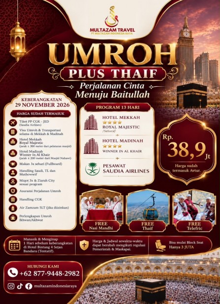UMROH 29 NOVEMBER 2026